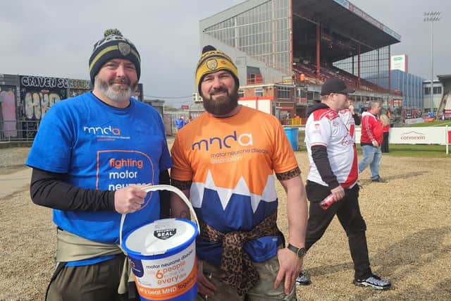 Neil Chadwick and Martin Warburton who will be going to Hull and back to raise money for the MND Association.