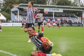 Kole Hall scores at South Shields (photo: David Airey/dia_images)