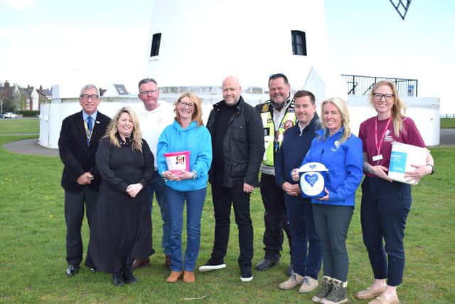 Lytham Festival directors Daniel Cuffe and Peter Taylor with representatives of the chosen charities (from left) Dr Philip Smith and Deborah Wilkinson of Lytham Rotary, Paul and Sharon O'Gara of the Mary O'Gara Foundation, Daniel Cuffe, Mick Steel of NW Blood Bikes, Peter Taylor, Julie Norman of Park View 4U, Jo Jenkinson of Trinity Hospice.