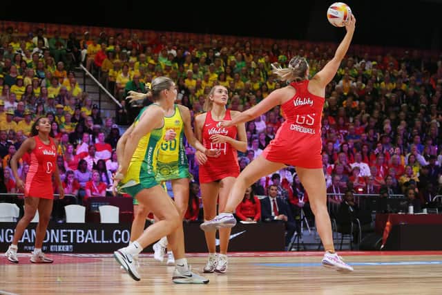 Helen Housby and Eleanor Cardwell in action for England against and Australia in Cape Town (Getty Images)