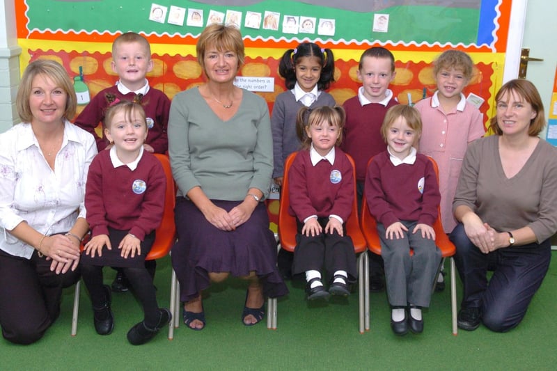 Reception class children from Fishwick Primary School