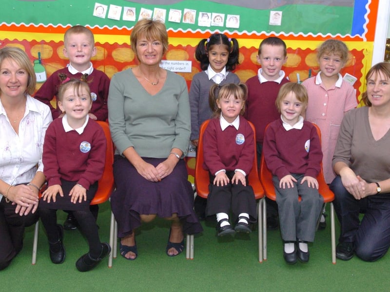 Reception class children from Fishwick Primary School