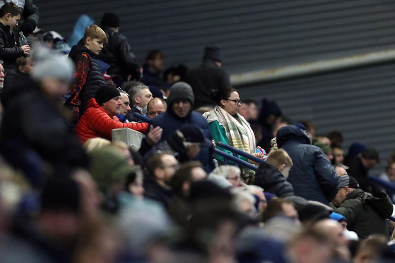 Preston North End fans make an early second half exit