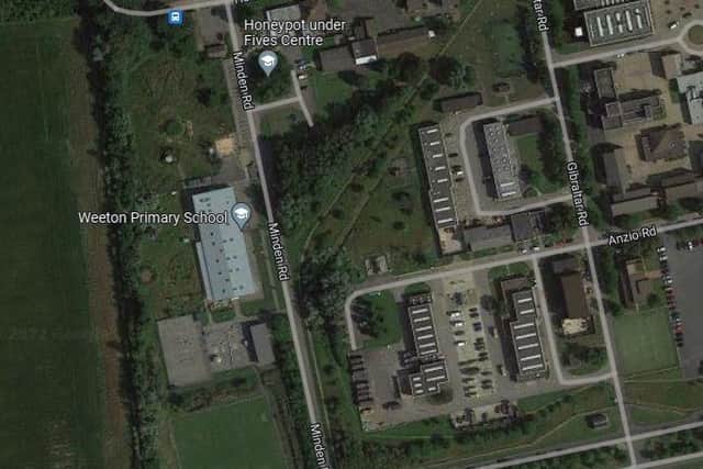 A map showing the location of Weeton Primary School