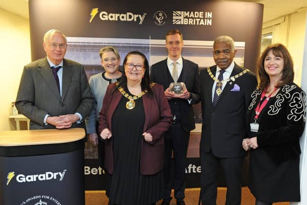 Ashley Smith collected the award from the Duke of Gloucester. Photo: Sugar PR