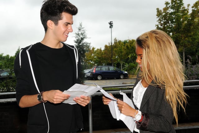 Connor Brown, 1A* 1A 1B and Shara Edgar, 2A 1C from Preston College with their A Level results