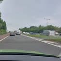 Drivers queuing on the m6 getting into Preston at 8:30 am on Tuesday, May 23.