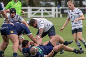 Action from Hoppers' 30-30 draw with Hull at Lightfoot Green (photo: Mike Craig)