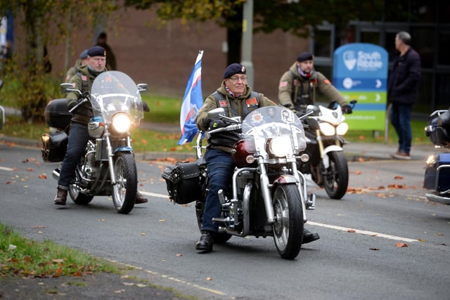 A vehicle procession