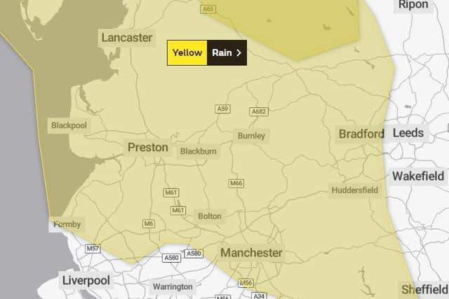 Lancashire braces for persistent heavy rain as Met Office issues yellow ...