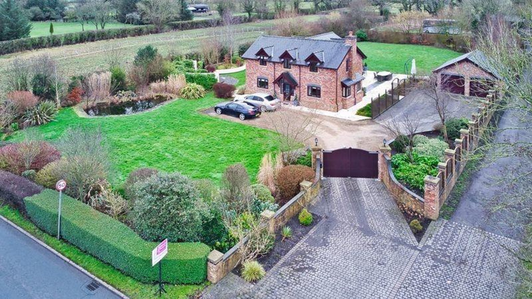 Flawless five-bed rural Lancashire farmhouse with classy modern interior and stunning gardens on the market for £895,000