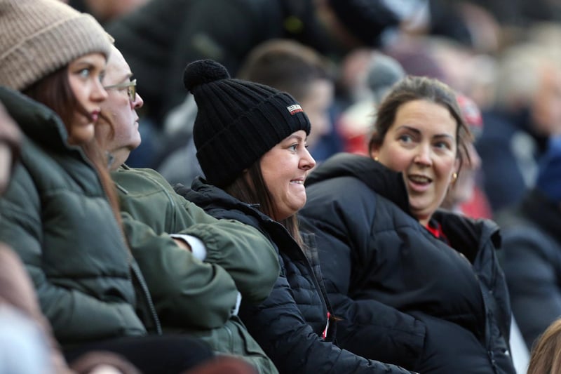 Preston North End fans watch the second half action
