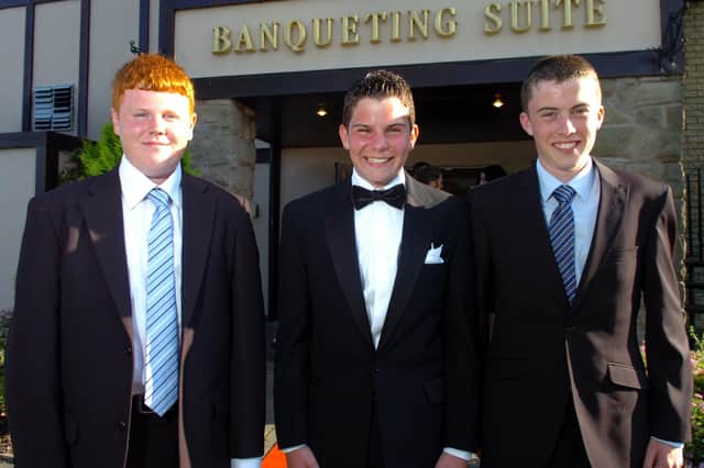 From left, Shaun Morgan, Joe Callagher and Chris McDonagh at Our Lady's High School's 2009 prom