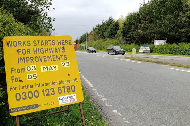 The stretch of the A59, Liverpool Road - on the Chorley/South Ribble border - which is set for further work