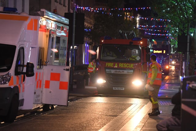 Fire fighters tackle blaze in Preston city centre
