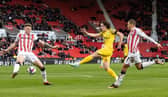 Preston North End's Alvaro Fernandez shoots at goal