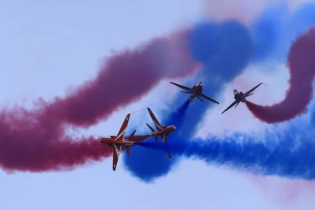The display was cancelled due to weather conditions in Blackpool (Credit: Lindsey Parnaby /AFP via Getty Images)
