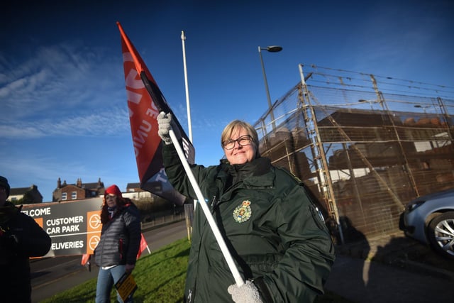 Ambluance staff on strike in Chorley