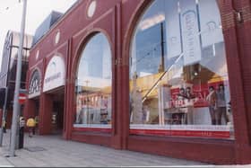 The large display windows of Debenhams in 1991