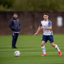 Adam O'Reilly playing in the Central League at Euxton. Credit: PNEFC/Ian Robinson