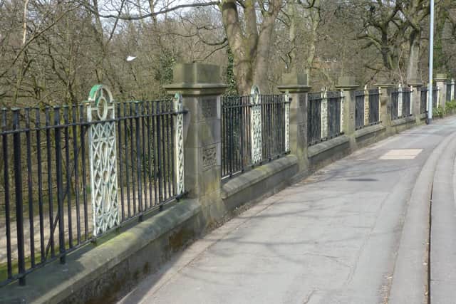 The ornamental railings along the Park Road frontage at Astley Park in Chorley