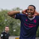 Kole Hall celebrates scoring (photo: David Airey/dia_images)