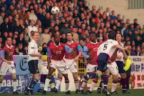 Michael Jackson heads Preston North End first goal in the opening minutes against Burnley at Turf Moor
