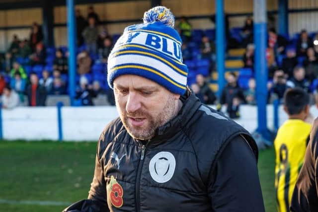 Nobody was more relieved by Lancaster's return to winning (and goalscoring) ways than manager Mark Fell Photo: MICHAEL PORTER