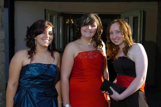 Our Lady's High School 2009 prom night at The Crofters, Cabus. From left, Emma Taylor, Mica Budd and Charlotte Collinson