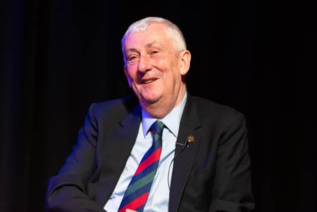 Sir Lindsay Hoyle speaks at Chorley Theatre with Lancashire Post editor Nicola Adam as part of the Your Story Chorley Festival. Photo: Kelvin Stuttard
