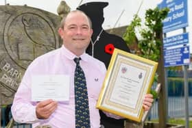 Headteacher of Barnacre Road Primary School Simon Wallis has retired. He is pictured above after being invited to a garden party at Buckingham Palace last Spring.