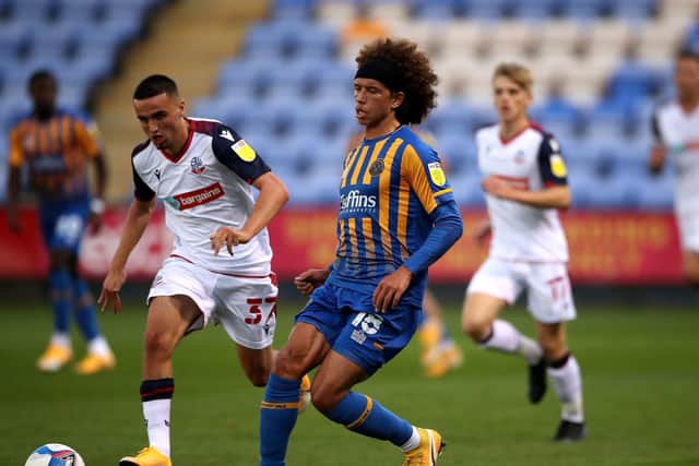 Fulham wing-back Marlon Fossey, pictured during a loan spell at Shrewsbury, has been linked with a move to Preston North End
