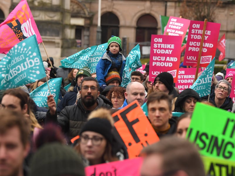 Trade unions gathering at Preston Flag Market