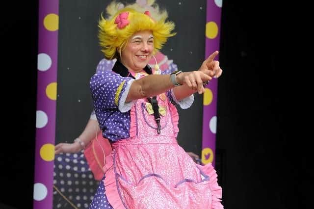 Louby Lou the clown entertaining the crowds at last year's Picnic in the Park