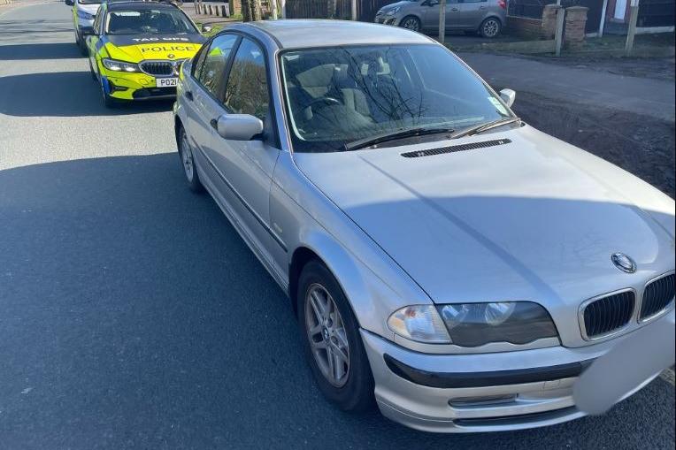 This speeding BMW 3 series caught the attention of police patrols in Brockholes Brow, Preston after reaching 49mph.
It was stopped on Blackpool Road, Preston and the driver was found to be in possession of cannabis and failed a drugs test for the same.