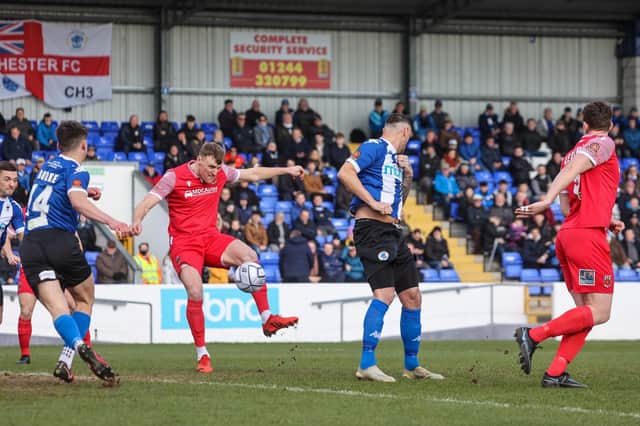 Jack Sampson puts Chorley into an early lead at Chester