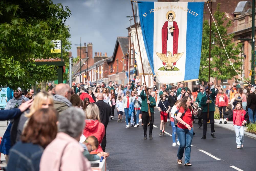 The crowds turned out for the annual Kirkham and Wesham Club Day procession.