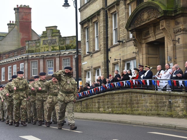Applause was given as the regiment passed by