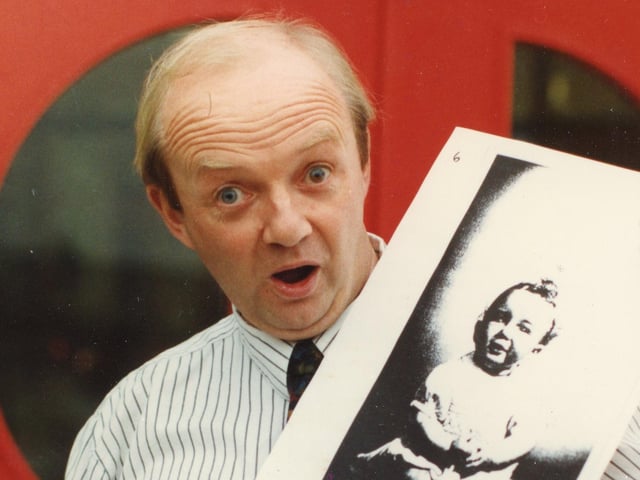 Baby-faced teachers have braved their pupils' giggles and agreed to display photographs of themselves as children to raise cash for charity. Ribbleton Hall High School students then had to guess which baby was which teacher and all proceeds from the entry fee went to the NSPCC. Brainchild of the event was drama teacher Brian Simms and he is pictured with his competition portrait as a baby