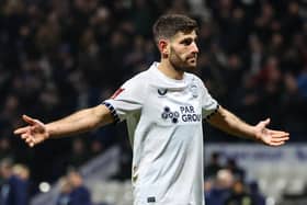 Preston North End's Ched Evans celebrates after scoring the winning penalty (photo: Alex Dodd/CameraSport)
