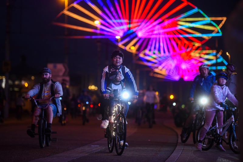 Catching a lift to Ride the Lights means not having to pedal!