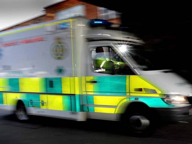 Ambulance attended the scene of the crash at Burton on December 17.