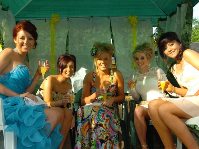 At the Our Lady's High School 2010 prom at Bartle Hall, is (from left) Kirsty Wallace, Amy Jackson, Lucy Salisbury, Emma Berry and Natash McFayden