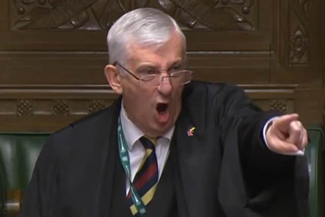 Sir Lindsay Hoyle in furious scenes at the start of the session