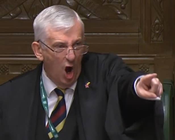 Sir Lindsay Hoyle in furious scenes at the start of the session