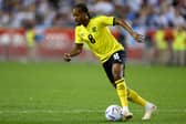Daniel Johnson in action for Jamaica