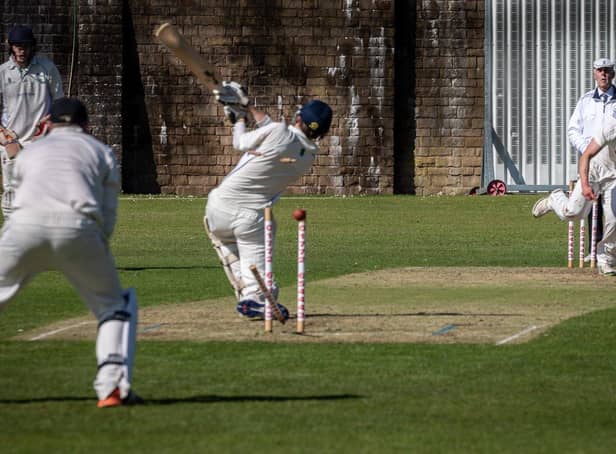 Danny Gilbert takes a wicket for Garstang (photo: Tim Gilbert/Preston Photographic Society)