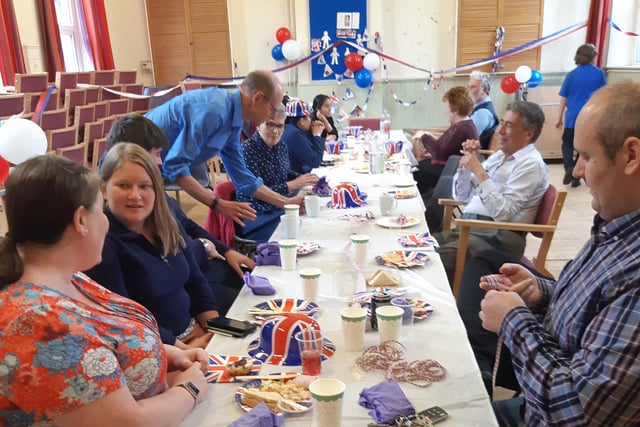Some of the many Chorley residents who attended the Jubilee party