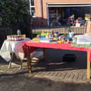 The family's impromptu car boot sale (Credit: Amanda Goode Facebook)