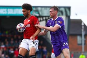 Lee Angol had given Morecambe an early lead against Notts County Picture: Morecambe FC